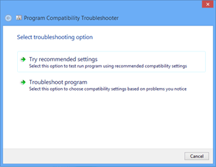 Program Compatibility Troubleshooter